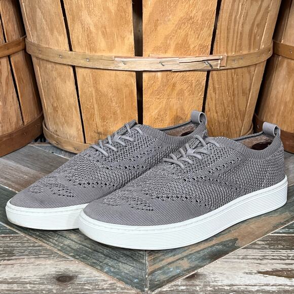 Sofft Shamira Knit Taupe Gray Perforated Brogue Sneakers Shoes Womens Size 10 - Picture 3 of 11